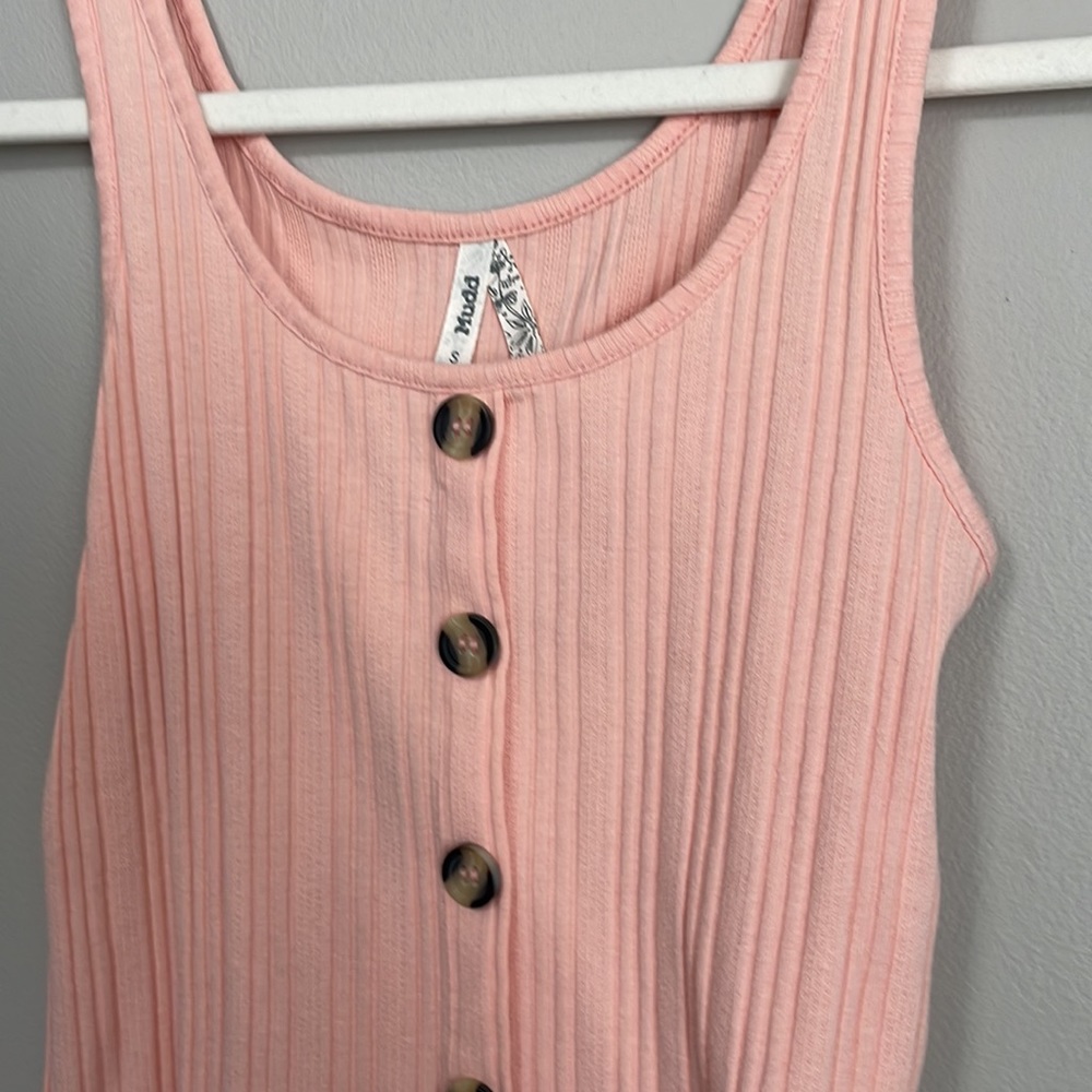 MUDD Ripped Light Pink Tank Top - Picture 2 of 4